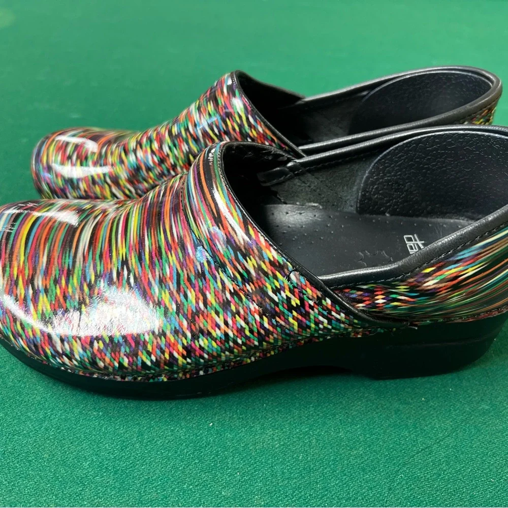 Dansko Colorful Striped Clogs - Picture 3 of 5